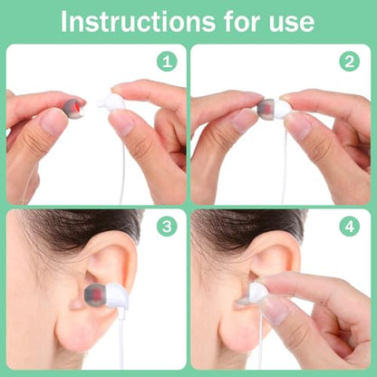 36 Pairs Ear Bud Rubber Tips Silicone Earbud Replacement Tips Ear Tip | for in-Ear Headphones, with Excellent Noise Isolation, and Comfort, Fit Most in-Ear Earbuds, S M L