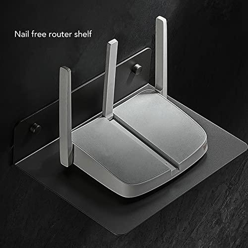 Projector Shelf, Stainless Steel Router Shelf Wall Mount Floating Shelves Stand Thickened Set Top Box Rack TV Screen Holder for Cable Box, Speaker, DVD Player, Game Console
