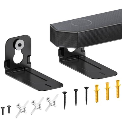 Heavy Duty Soundbar Wall Mount for Samsung HW-Q990F/Q930F/Q900F/Q800F Mount Under or Above TV, Low Profile Floating Design Fits Q990D/Q930D/Q900D/Q800D, Q990C/Q930C/Q900C/Q800C, Q990B/Q930B/Q800B - style: Soundbar Wall Mount