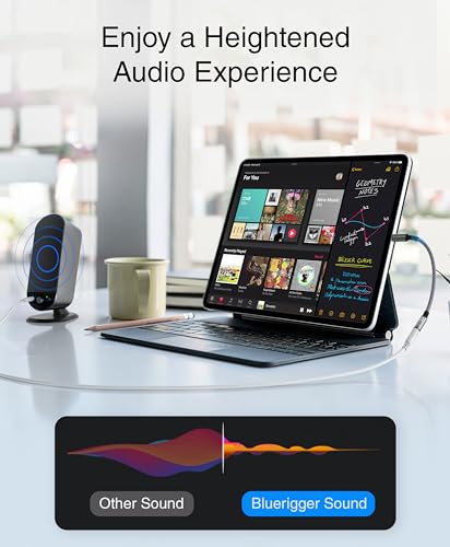 BlueRigger USB C to 3.5mm Audio Adapter - (18cm, Female AUX to USB C Adapter, USBC to Headphone Jack, USB-C Dongle, Type C to 1/8) - Compatible with Phone, Tablets, Laptops, Headset, Speakers - size: 7 in