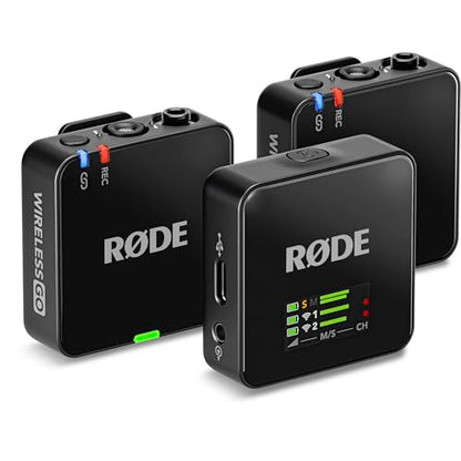 Rode Wireless GO III Dual-Channel Wireless Microphone System with 2X Rode Lavalier GO Professional Wearable Microphone