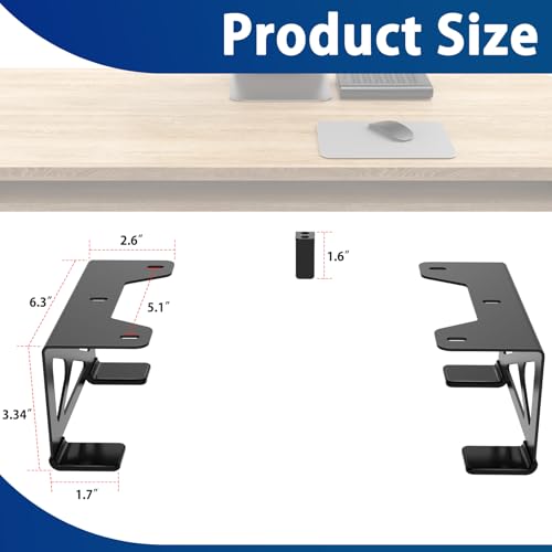 woiron Under Desk Laptop Mount, Metal Under Desk Shelf Holder