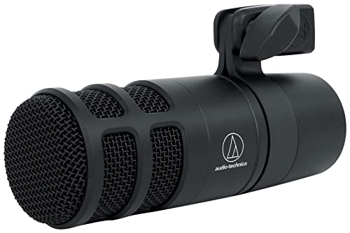 Audiosavings Bundle: Audio Technica AT2040 Hypercardioid Dynamic Broadcast/Podcast Microphone Mic Bundle with Rockville PRO-M50 Studio Headphones w/Detachable Coil Cable, Case+Extra Ear Pad (2 Items)