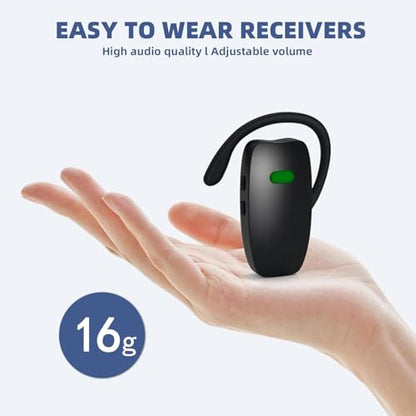 Wireless Tour Guide System, 2 Transmitters 10 Receivers | Tour Guide Headsets, 10-Slot Charge Base, Tour Guide Microphone and Speaker, For Tours Museum Factory School
