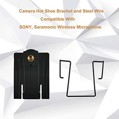 Hot Shoe Mount Adapter and Holder Belt Clip Compatible for S Ony, for Saramonic, for Boya Wireless Microphone fixe to DSLR Camera, Video Camera