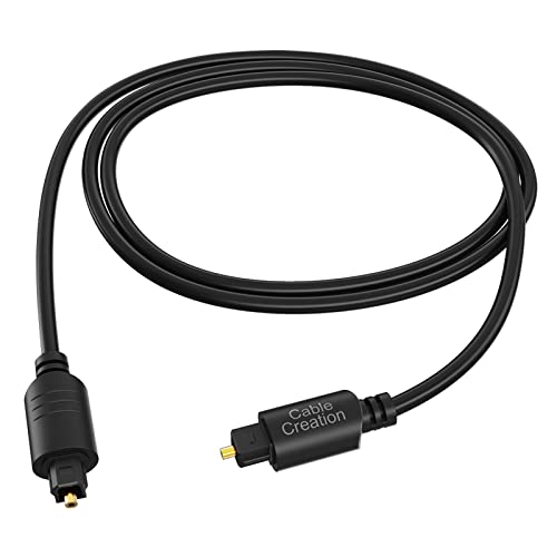 CableCreation Digital Optical Audio Toslink Cable 50FT, Fiber Optic, S/PDIF | 24K Gold-Plated Connectors, for Home Theater, Sound Bar, TV, PS4, Xbox, VD/CD Player, Blu-ray Players, Game Console, and More - size: 50 Feet