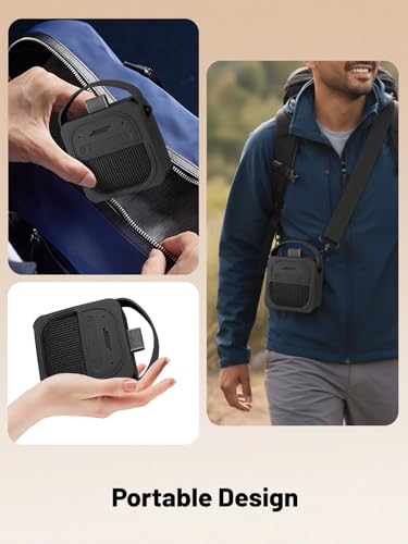 Silicone Protective Case for Bose SoundLink Micro (2nd Gen) Bluetooth Speaker, Full-Body Protective Cover with Precise Cutout, Shockproof Dustproof Protector Sleeve & Scratch-Resistant Sleeve[Black] - color: Black