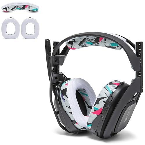 WC Mod Kit A50 - Earpads & Headband for Astro A50 Gen 4/5 / A50x | Made by Wicked Cushions | Cooling Gel Earpads and Matching Headband that offer Enhanced Comfort & Durability | 90's White - color: 90's White
