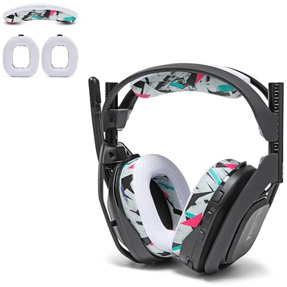 WC Mod Kit A50 - Earpads & Headband for Astro A50 Gen 4/5 / A50x | Made by Wicked Cushions | Cooling Gel Earpads and Matching Headband that offer Enhanced Comfort & Durability | 90's White - color: 90's White