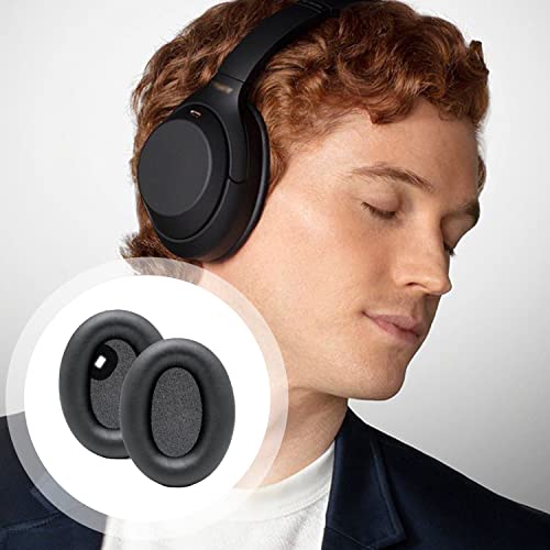 Adhiper XM4 Replacement Ear Pads for Sony WH-1000XM4 Headphones - Black | Soft Protein Leather & High-Density Memory Foam Earpads for Sony WH1000XM4, Without Affecting Sensor