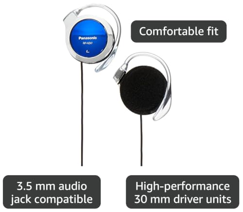 Panasonic Clip Headphones Blue RP-HZ47-A (Japan Import) - color: Blue