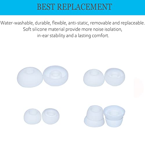 Replacement Silicone Eartips Earbuds Eargels for Beats by dr dre Powerbeats 3 Wireless Stereo Earphones (White) - color: White