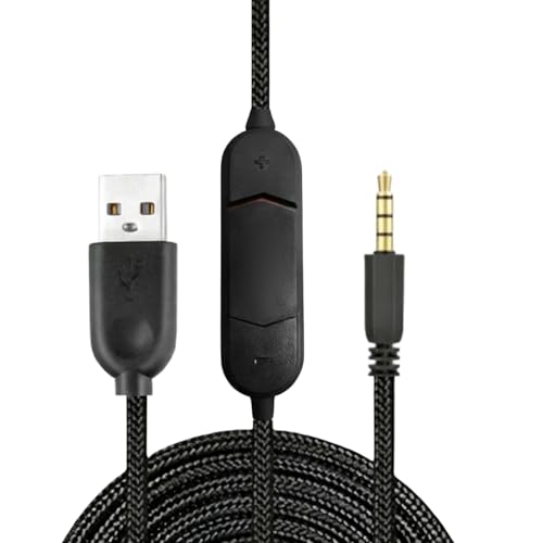 USB Sound Card 3.5mm Auxes Headphone Cable with Inlines Volumes Control and Microphones Mute Switches for PC Gaming Mobi