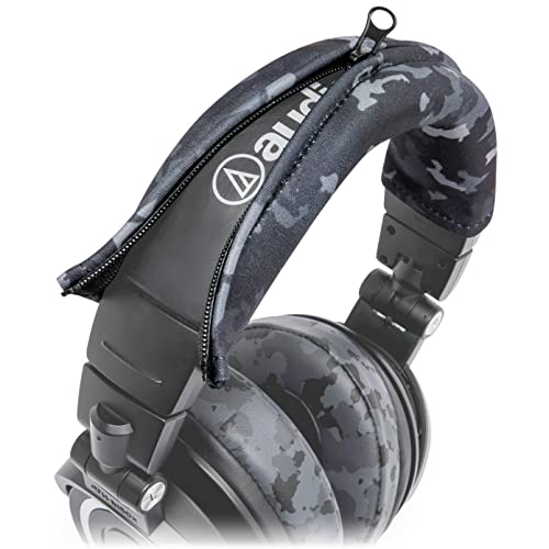 WC BandZ V2 - Headband Cover for Audio Technica ATH M50X & M50XBT | Made by Wicked Cushions | Also fits ATH M50, M40X & More, Machine Washable, No More Flaking Leather | Black Camo - color: Black Camo