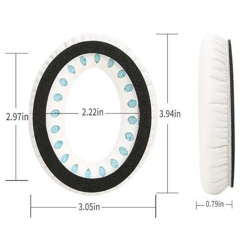 Earpads Ear Cushions Fit for Bose QuietComfort 35 QC35 QC35ii QC45 QC25 QC15 Headphones with Memory Foam& Protein Leather (White) - color: QC35 White