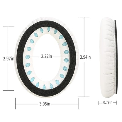 Earpads Ear Cushions Fit for Bose QuietComfort 35 QC35 QC35ii QC45 QC25 QC15 Headphones with Memory Foam& Protein Leather (White) - color: QC35 White