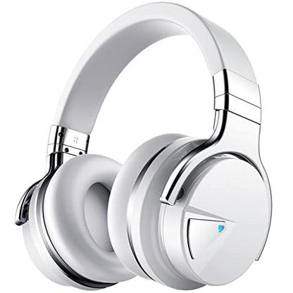 Million Sold 10 Years Classic E7 Active Noise Cancelling Headphones with Upgraded Noise Cancellation, Bluetooth Headphones Wireless with HD Sound Vivid Deep Bass, for Home Office Travel Gift Pcs - color: White, style: E7 Wireless Active Noise Cancelling H