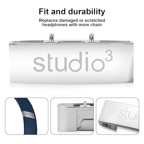 Studio 3 Hinge Headband Connector Replacement Metal Repair Parts Compatible with Beats Studio 3.0 Wireless Over-Ear Headphones Repair Kit (Sliver) - color: Sliver