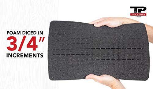 True Position Tools - Universal Hard Carrying Case with Premium Kaizen Pick and Pluck Foam - Protects Electronics, Tools, Cameras and Testing Equipment, 17 x 12 x 3 In.