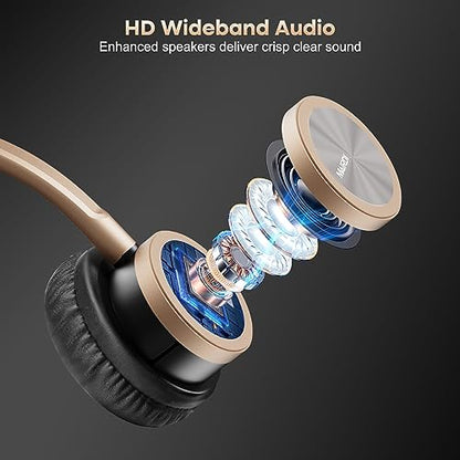 MAIRDI Telephone Headset with RJ9 Jack for Cisco Phone, Including 3.5mm Connector for Cell Phone PC Laptop, Binaural Office Headset with Microphone Noise Canceling for Call Center Landline Deskphone - style: Duo