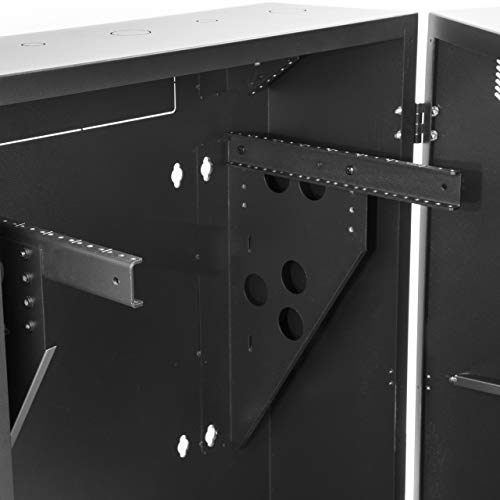 StarTech.com 8U 19" Vertical Wall Mount Server Rack Cabinet - Low Profile (15") - 30" Deep Locking Network Enclosure w/2U for Switch Patch Panel Router Mounting IT/Data Cabinet Assembled (RK830WALVS) - size: 8U
