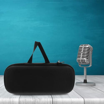Hemobllo Portable Microphone Case EVA Protective Handbag 30X13X9Cm Microphone Storage Pouch for Karaoke and Travel