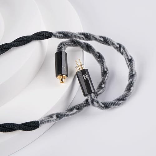 NICEHCK MeetEva IEM Cable, Silver Plated Copper Alloy Earbuds Upgrade Cords, Silver Plated OFC in Ear Monitor Cables for Audiophile Musician Replacement Cord (3.5mm with MMCX) - size: 3.5mm with MMCX