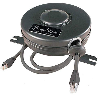 CAT5-15-S 15' Retractable CAT5e Unshielded Cable Reel, Steel Housing