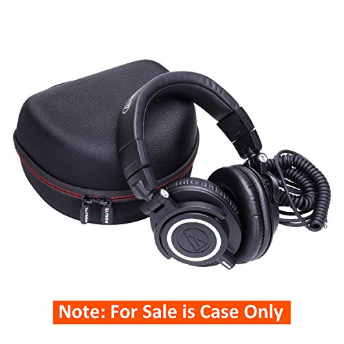 Headphone Case for Audio-Technica ATH-M30X / ATH-M50X / ATH-M40X / ATH-M50xBT2 / ATH-M50xBT2DS Headphones, Black | Hard Carrying Travel Case for Audio-Technica Headphone - color: 2.Black