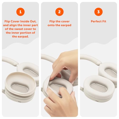 WC SweatZ XM5 - Patented Earpad Sweat Covers for Sony WH1000XM5 by Wicked Cushions | Full 360 Earpad Protection | Sweatproof & Easily Washable | Silver - color: Silver