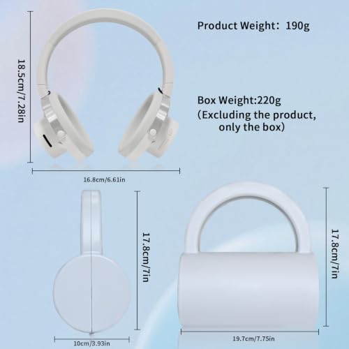 Open-Ear Headphones, 20+ Hour Playtime, Immersive Sound, Wireless Bluetooth Headphones for School, Work, Travel&Daily Use,Grey - color: Grey