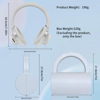 Open-Ear Headphones, 20+ Hour Playtime, Immersive Sound, Wireless Bluetooth Headphones for School, Work, Travel&Daily Use,Grey - color: Grey