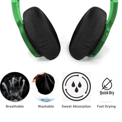 Headphone Ear Pads Covers, 3 Pairs Washable Stretchable Fabric Headphone Covers for Over The Ear Headphones, Fit 3.54" - 4.33" Ear Pads, Gym, Training, Aviation, Gaming - color: Black