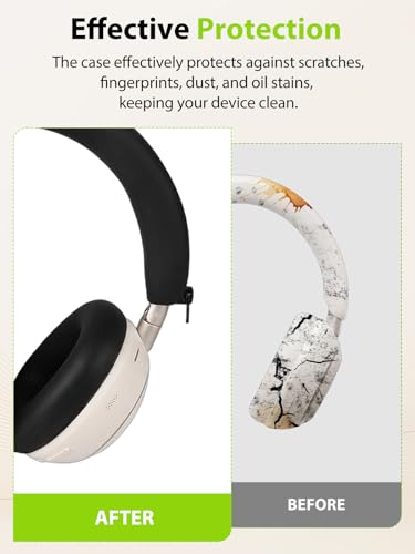 for Soundcore Space 2 Headphones 2-in-1 Silicone Earpads Covers + Headband Cushion, Soft Protective Sleeve Set for Ear Cups,Headband Strap Replacement & Hard Case, Sweat-Proof Anti-Scratch (Black)