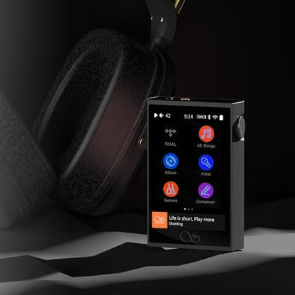 SHANLING M1 Plus Protable Music Player M1Plus MP3 High-Definition Lossless ES9069Q DAC Dual SGM8262 Amplifier PCM768 DSD512 Bluetooth 5.2 LDAC WiFi DLNA Black - color: Black