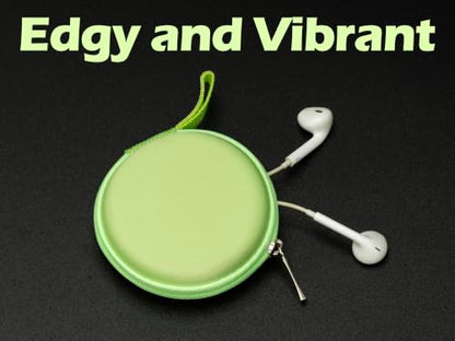 Ginsco Mini-Portable Hard Shell Earbuds Case for Apple EarPods Headphones USB-C Wired Ear Buds/Skullcandy Jib Wired Earbuds, Travel Case for Earphones Earplugs (2, Green) - color: Green