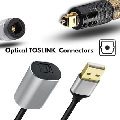 xiwai USB Type-A to SPDIF Toslink Audio Optical Jack Opt USB2.0 Male to Digital Optical Fiber Optic Sound Interface Female Adapter Wire for Desktop Laptop 20cm - style: Type-A to Toslink Female