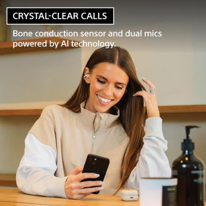Sony LinkBuds Clip Open-Ear Truly Wireless Earbuds Clip-On Design, Greige - color: Greige