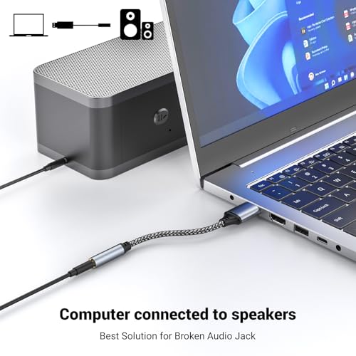 2 Pack USB to 3.5mm Jack Audio Adapter,USB to Audio Aux Headphone Cable | External Stereo Sound Card,USB A to 3.5mm TRRS Female Headset forPS4/PS5/Headphone/Mac/Linux/Laptop/Desktops/Docking Station - size: 2Pack 4 inch
