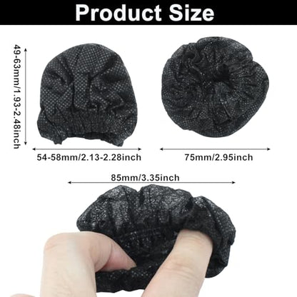 Waziaqoc Disposable Microphone Hygiene Covers, Black, 100 Pcs - color: Black