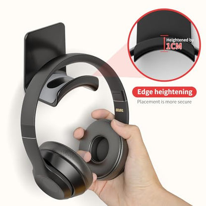 Game Headphone Stand Wall Mount Headset Hook Adhesive Headphone Hanger for Ear Headphone, Game Accessories (Wall Mount Black) - color: Wall mount Black