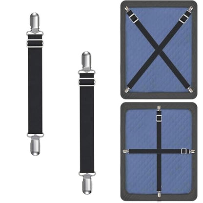 Couch Cushion Covers Holder Clips Couch Covers Holder Straps Adjustable from 10 to 60 inches (25-160cm) Elastic Straps for Sofa Covers (Pack of 2) - color: Pack of 2