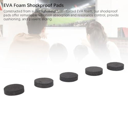 50Pcs Black EVA Foam Vibration Soundbar Isolation Pads Non Slip Thickened Adhesive Shock Absorption Pads Studio Monitors(20 * 5mm) - style: 20*5mm