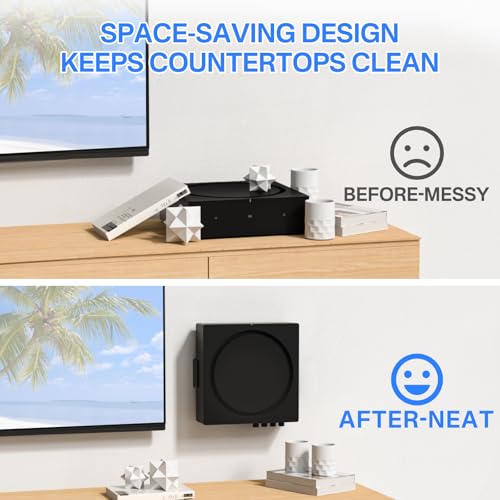 Slim Wall Mount for Sonos Amp Mount Bracket, Heavy Duty Steel Brakcet for Sonos Wireless Amplifier Installed Behind TV/Wall/Desk/ Mounting