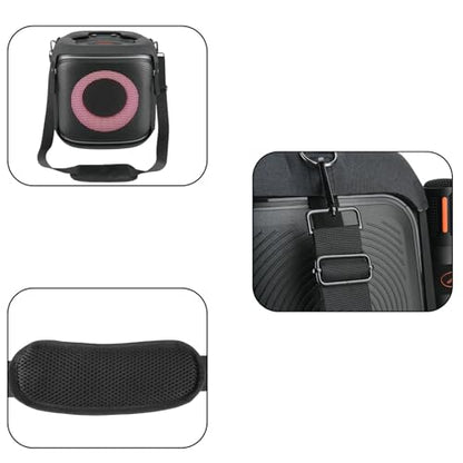 Case Carrying Strap Protector for JBL PartyBox Encore Essential 2 | EVA Hard Travel Case Cover Shoulder Strap Bag Sleeve for Encore 2 Portable Battery-Powered Party Speaker, Black
