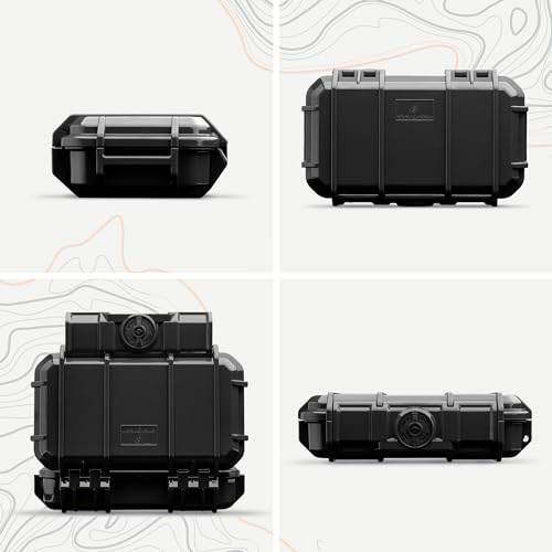 Evergreen 56 Dry Box - EDC Tough Protective Case USA Made for Organization of Cameras, Phones, Camping, Fishing, Hiking, Water Sports (Black) - color: Black
