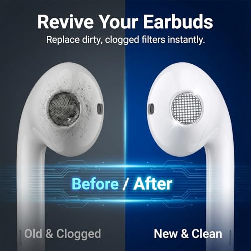 80 Pcs Earbud Dust Filters Compatible Mesh Net Replacement Sweat Resistant Protective Filt Stainless Dust Earphones Proof Accessories for in Ear Headphones