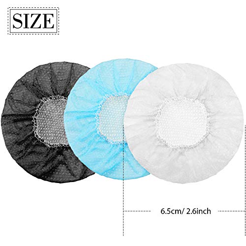 BBTO 300 Pieces Disposable Headphone Covers Non Woven Sanitary Fabric Headset Earphone Covers for Ear Pad Headphones(S-6.5 cm,White, Blue, Black) - color: White, Blue, Black, size: S-6.5 cm