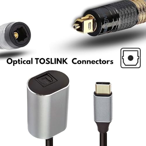 xiwai USB-C Input to SPDIF Toslink Optical Audio Jack Opt Type-C Male to Digital Optical Fiber Optic Sound Interface Female Adapter Wire for Desktop Laptop 20cm - style: Type-C to Toslink Female