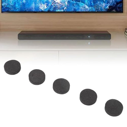 50Pcs Black EVA Foam Vibration Soundbar Isolation Pads Non Slip Thickened Adhesive Shock Absorption Pads Studio Monitors(20 * 5mm) - style: 20*5mm